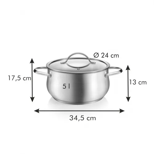 Tescoma CASSERUOLA CON COPERCHIO 24 CM