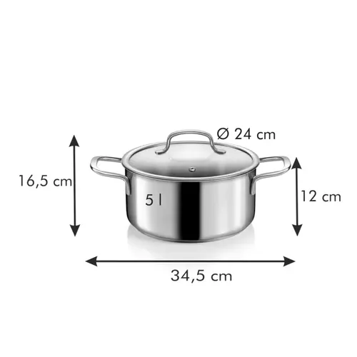 Tescoma CASSERUOLA CON COPERCHIO 24 CM