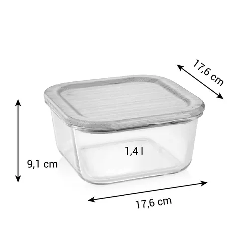 Tescoma CONTENITORE IN VETRO QUADRATO