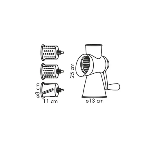 Tescoma GRATTUGIA MULTIFUNZIONALE A TAMBURO