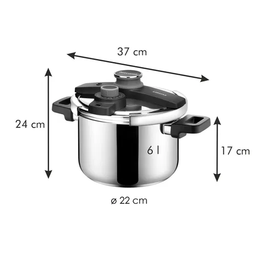 Tescoma PENTOLA A PRESSIONE ANTIADERENTE 6L