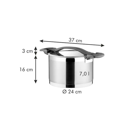 Tescoma PENTOLA CON COPERCHIO 24 CM
