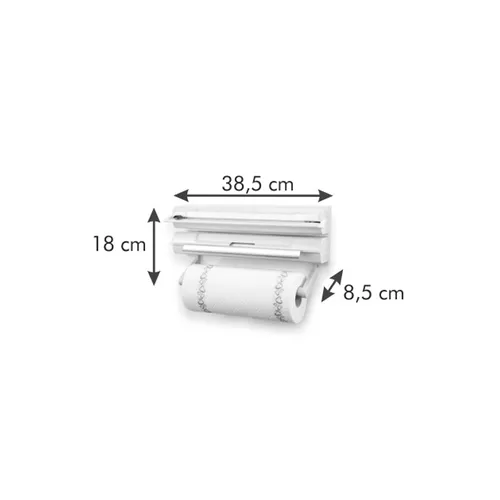 Tescoma PORTAROTOLI DA PARETE 3 IN 1