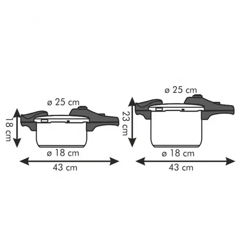 Tescoma SET PENTOLE A PRESSIONE 4+6 L