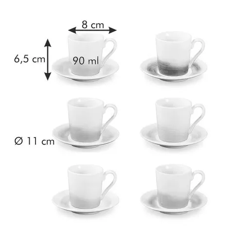 Tescoma TAZZINE DA CAFFÈ CON PIATTINO Pastels