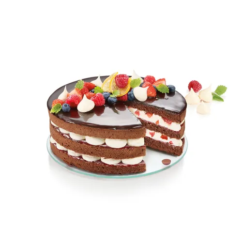 Tescoma TORTIERA APRIBILE CON FONDO IN VETRO