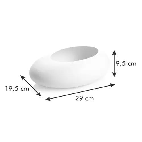 Tescoma VASO OVALE BASSO STONES BIANCO