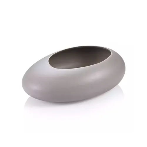 Tescoma VASO OVALE BASSO STONES GRIGIO