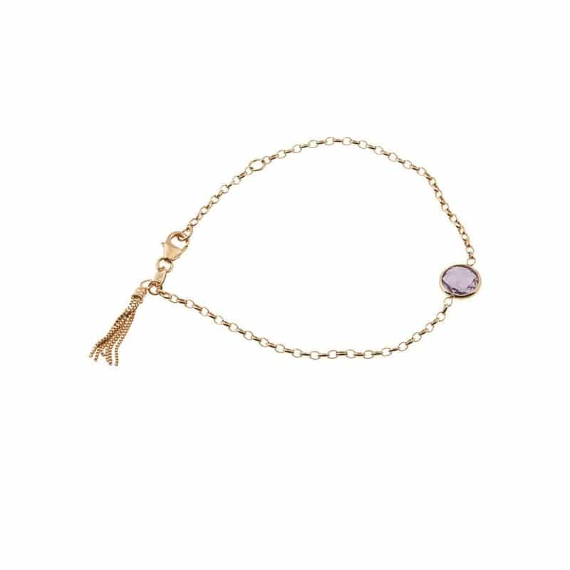 Thais Bernardes Bracciale Colors Con Pietra Ametista