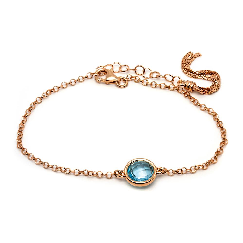 Thais Bernardes Bracciale colors con topazio azzurro