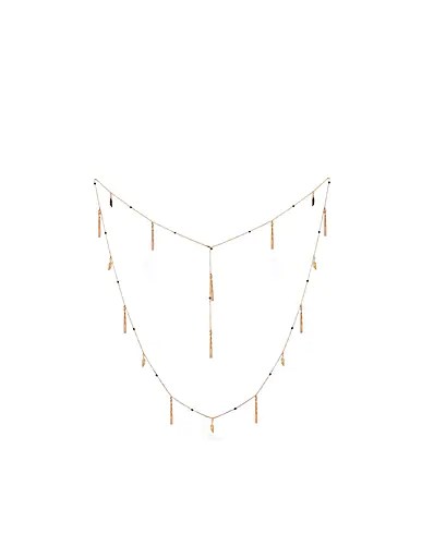 Thais Bernardes Collana lunga con Piume e Frange Veneziane