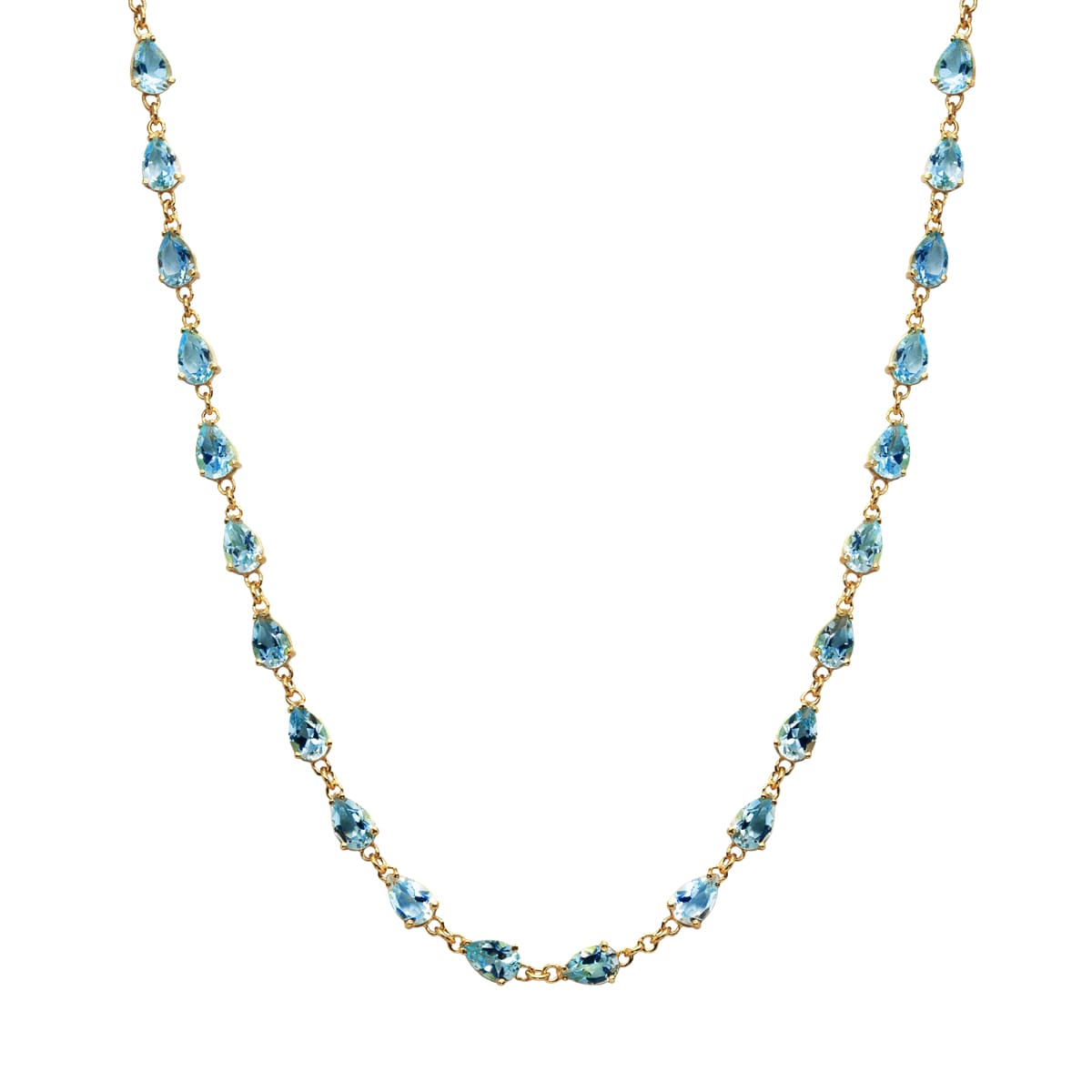 Thais Bernardes Collana Tennis Colors Topazio Azzurro