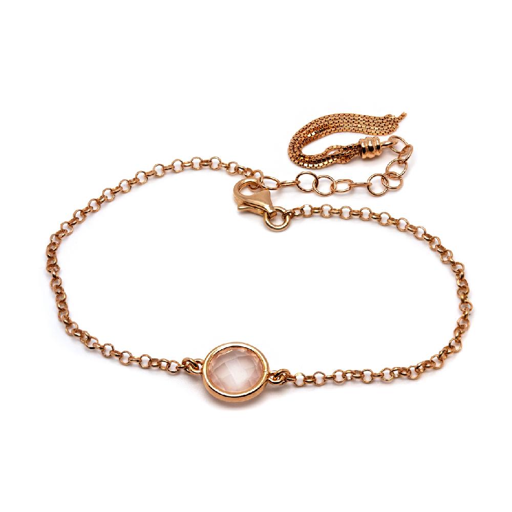 Thais Bernardes Bracciale Colors Con Quarzo Rosa