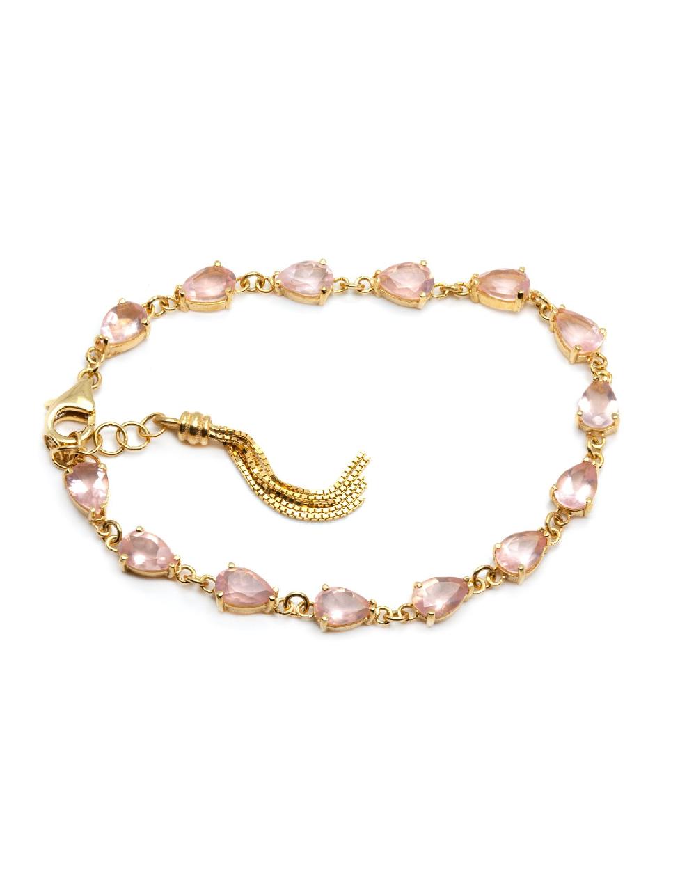 Thais Bernardes Bracciale Tennis Quarzo Rosa