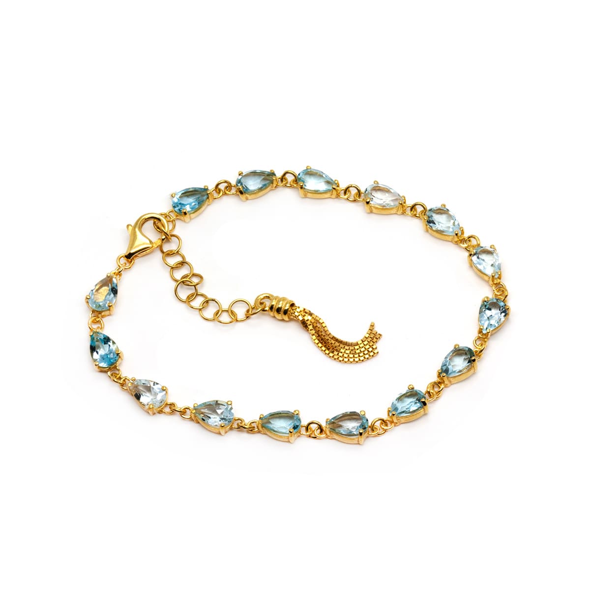 Thais Bernardes Bracciale Tennis Topazio Azzurro