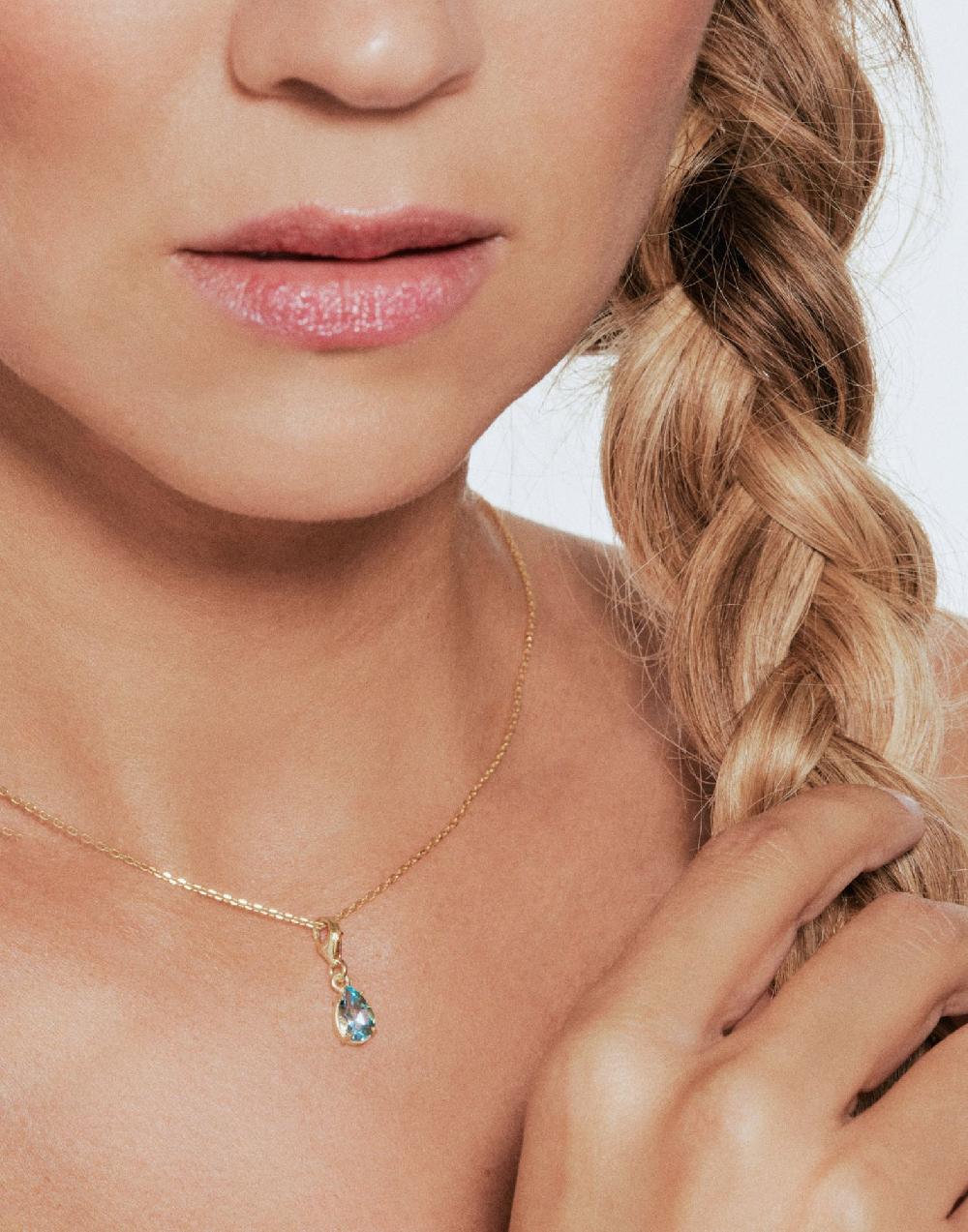 Thais Bernardes Ciondolo Charm Topazio Azzurro