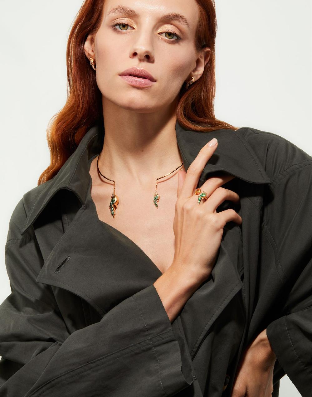 Thais Bernardes Collana Choker Pappagalli