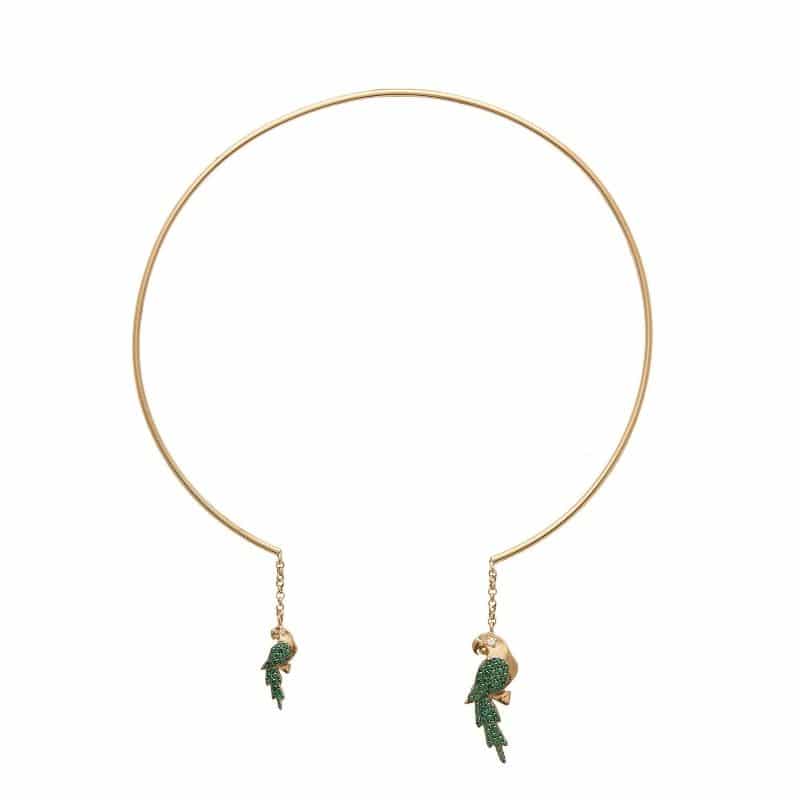 Thais Bernardes Collana Choker Pappagalli