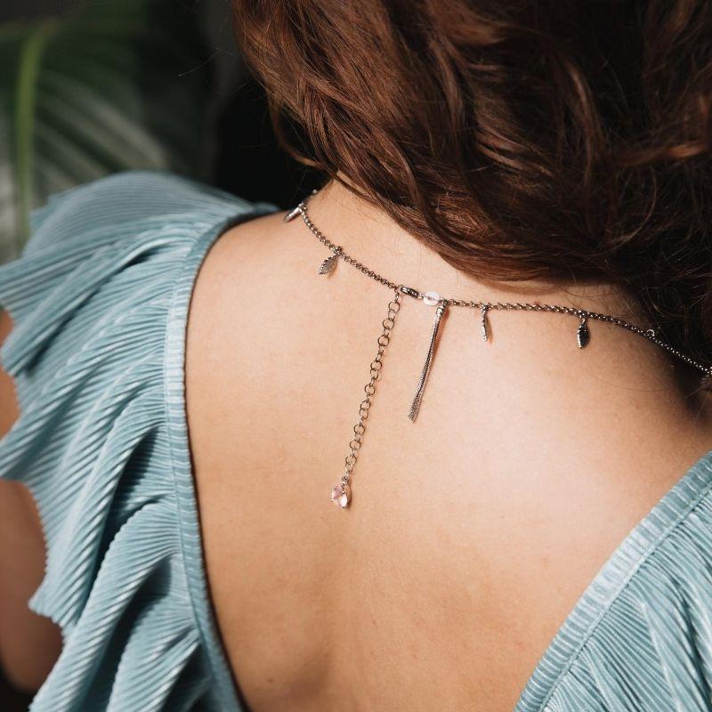 Thais Bernardes Collana Lunga Con Mini Piume