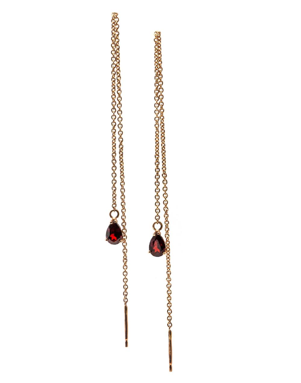 Thais Bernardes Orecchini Pendenti Granato