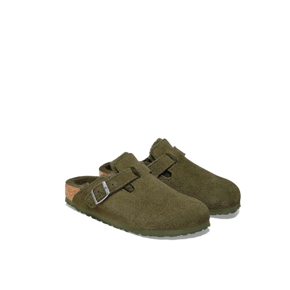 Birkenstock Boston Shearling Suede Leather