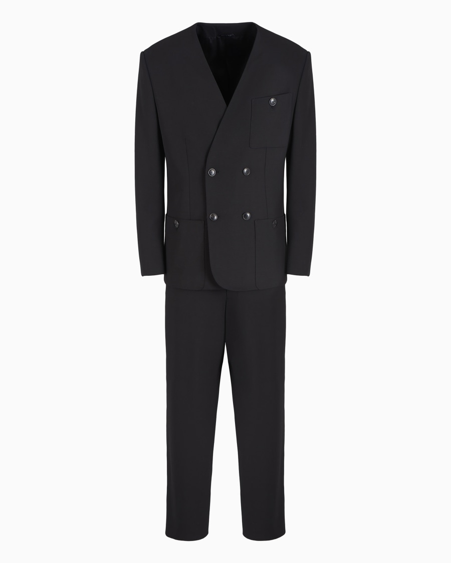 The world of armani ABITO DOPPIOPETTO IN LANA VERGINE STRETCH