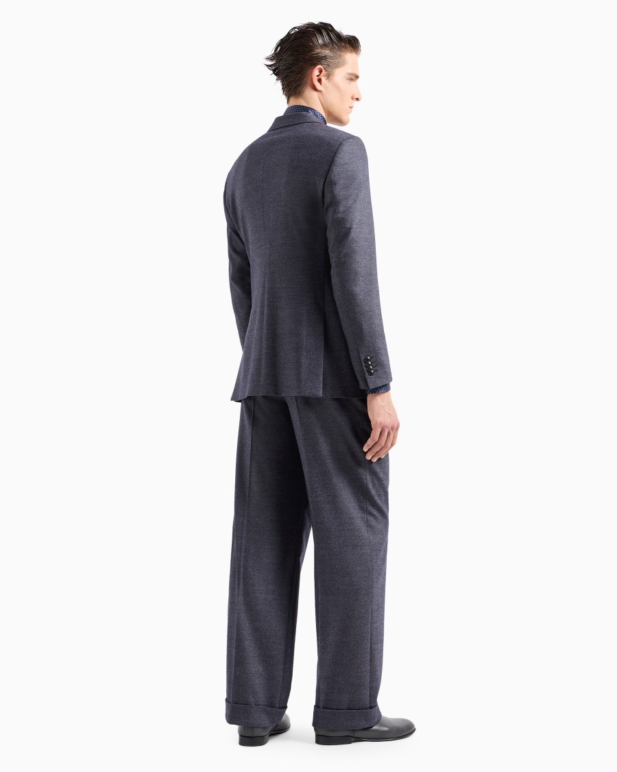 The World Of Armani ABITO LINEA ROYAL MONOPETTO IN LANA VERGINE E CASHMERE EFFETTO DENIM