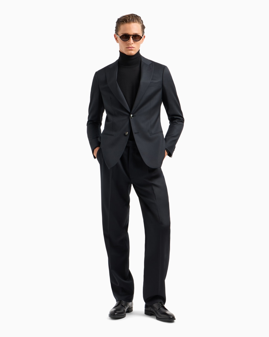 The World Of Armani ABITO LINEA SOHO MONOPETTO IN LANA VERGINE ARMATURATA