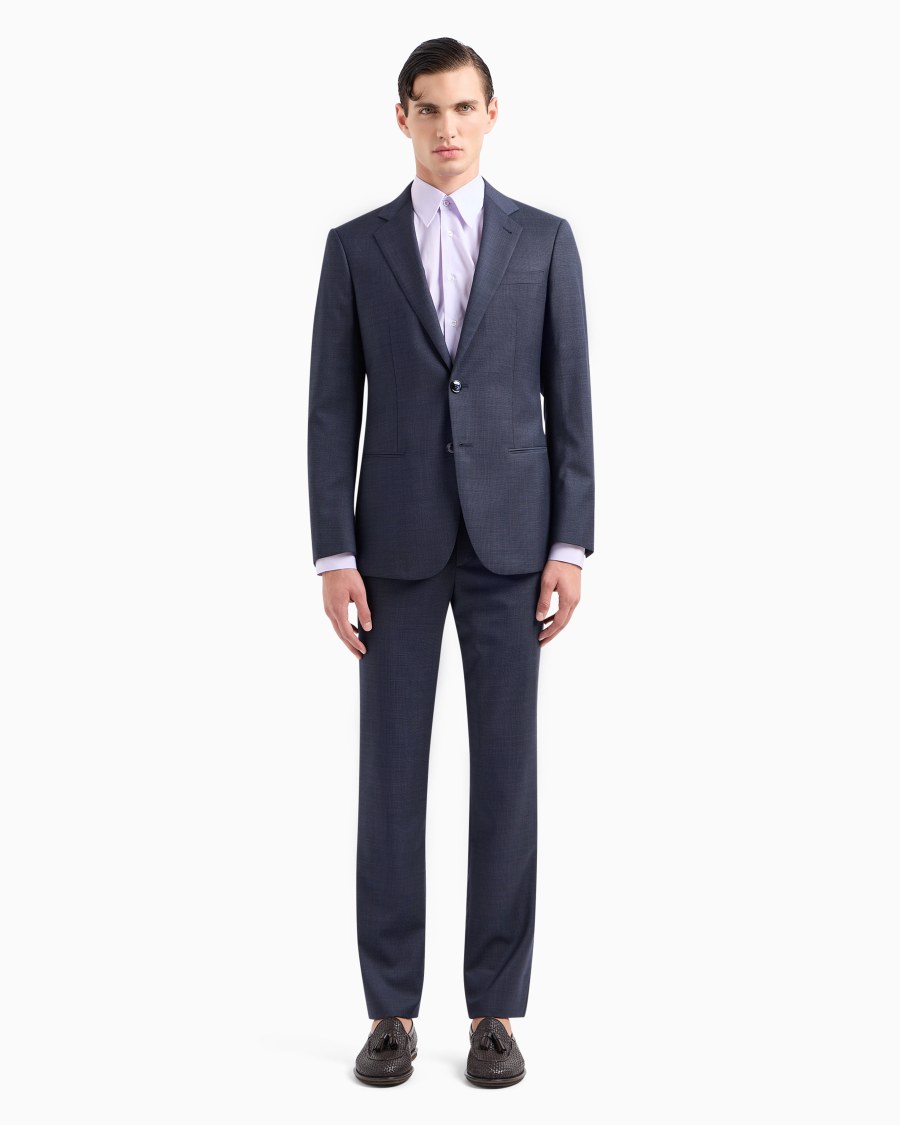 The World Of Armani ABITO LINEA SOHO MONOPETTO IN SAGLIA DI LANA VERGINE PUNTO SPILLO