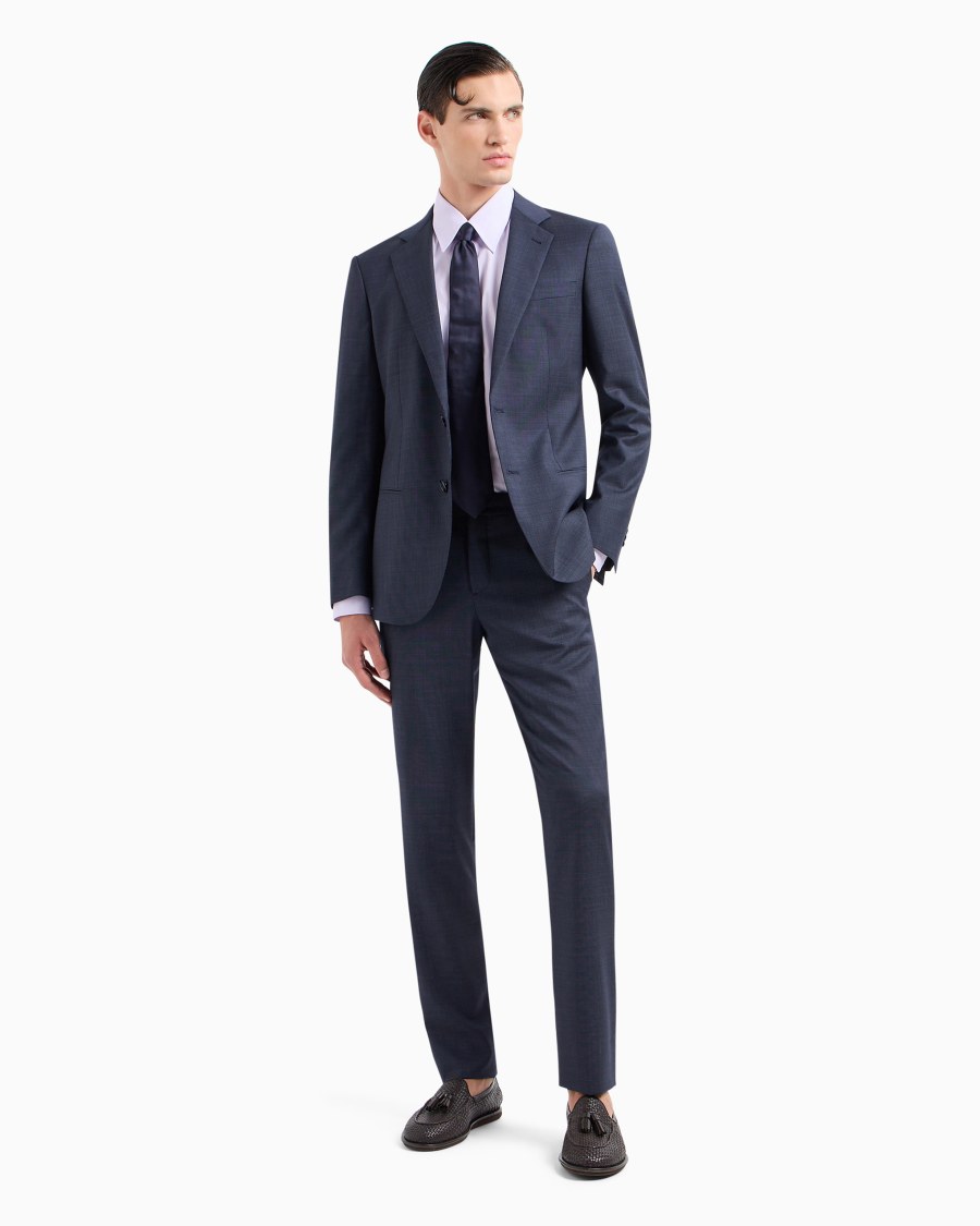 The World Of Armani ABITO LINEA SOHO MONOPETTO IN SAGLIA DI LANA VERGINE PUNTO SPILLO