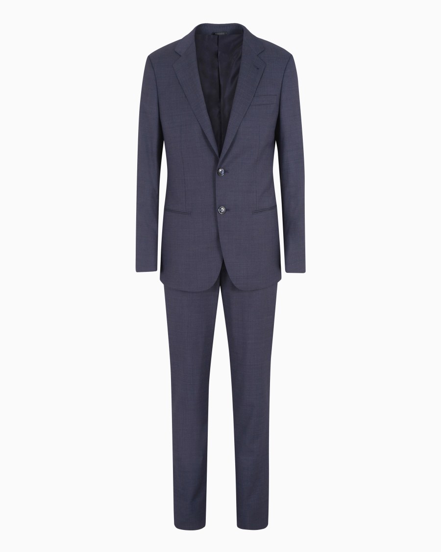 The world of armani ABITO LINEA SOHO MONOPETTO IN SAGLIA DI LANA VERGINE PUNTO SPILLO