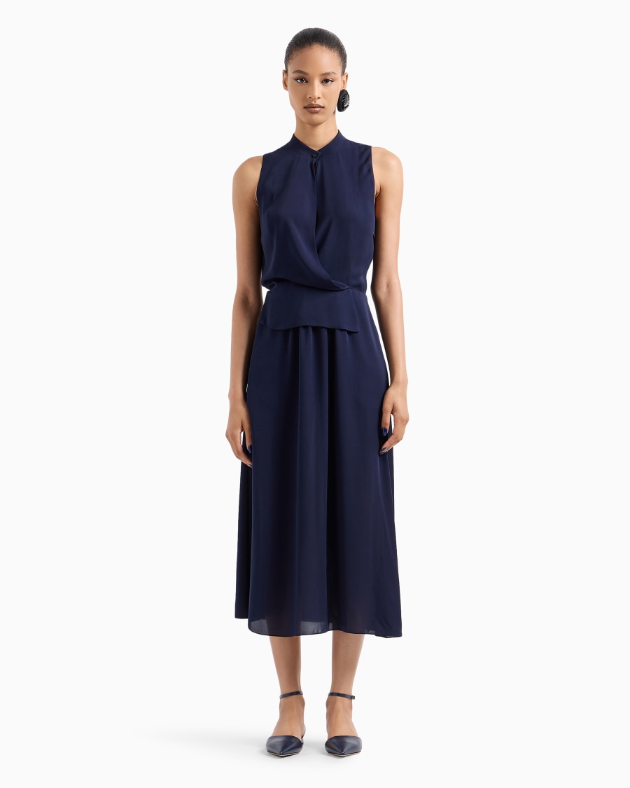 The World Of Armani ABITO LONGUETTE IN TRIPLA GEORGETTE DI SETA ASV