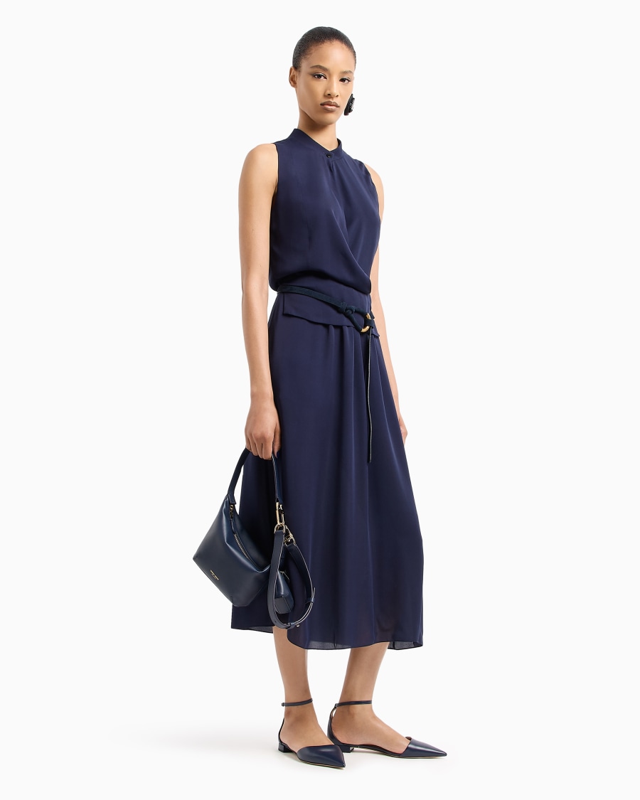 The World Of Armani ABITO LONGUETTE IN TRIPLA GEORGETTE DI SETA ASV