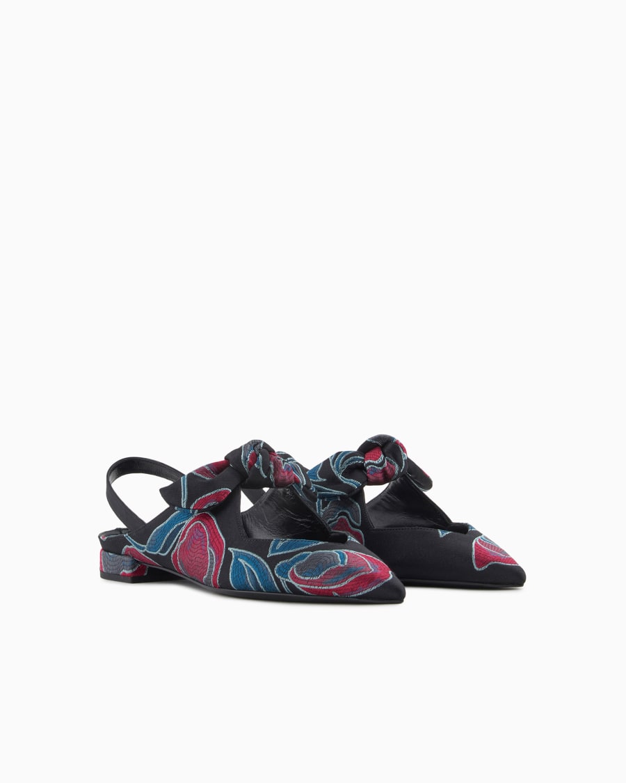 The World Of Armani BALLERINE SLINGBACK IN MISTO SETA JACQUARD