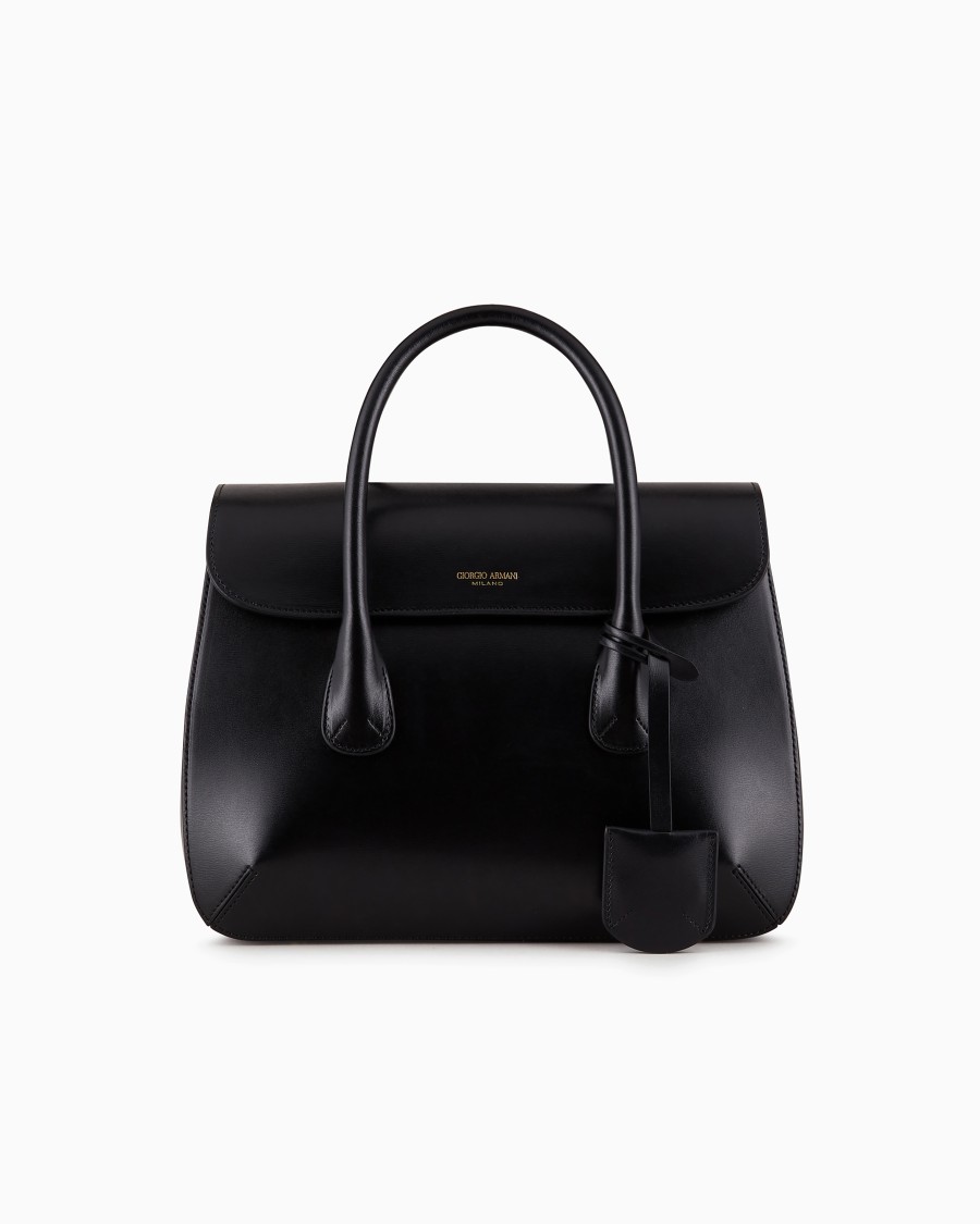 The world of armani BAULETTO MEDIO LA PRIMA IN PELLE PALMELLATA