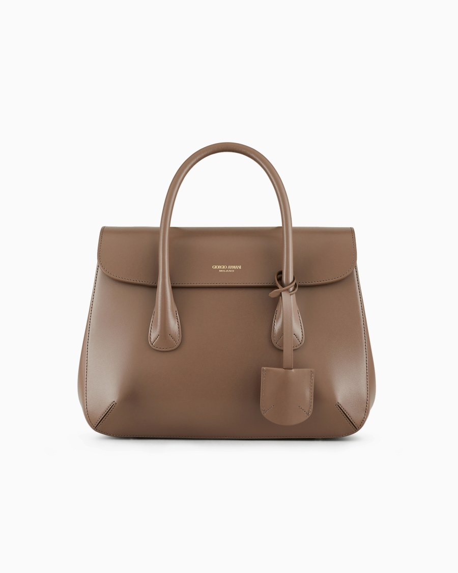 The world of armani BAULETTO MEDIO LA PRIMA IN PELLE PALMELLATA