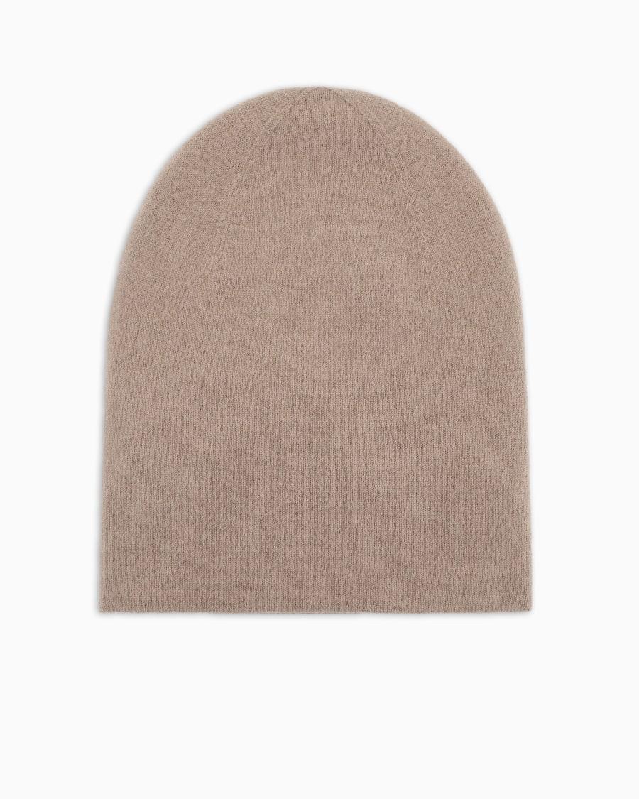 The World Of Armani BEANIE IN CASHMERE CON LOGO JACQUARD