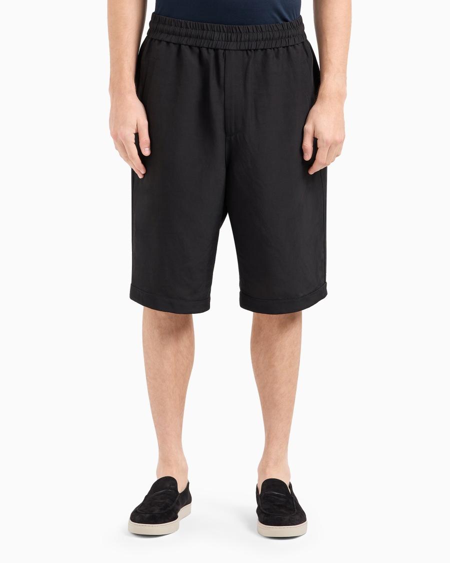 The World Of Armani BERMUDA IN TELA DI VISCOSA E LINO