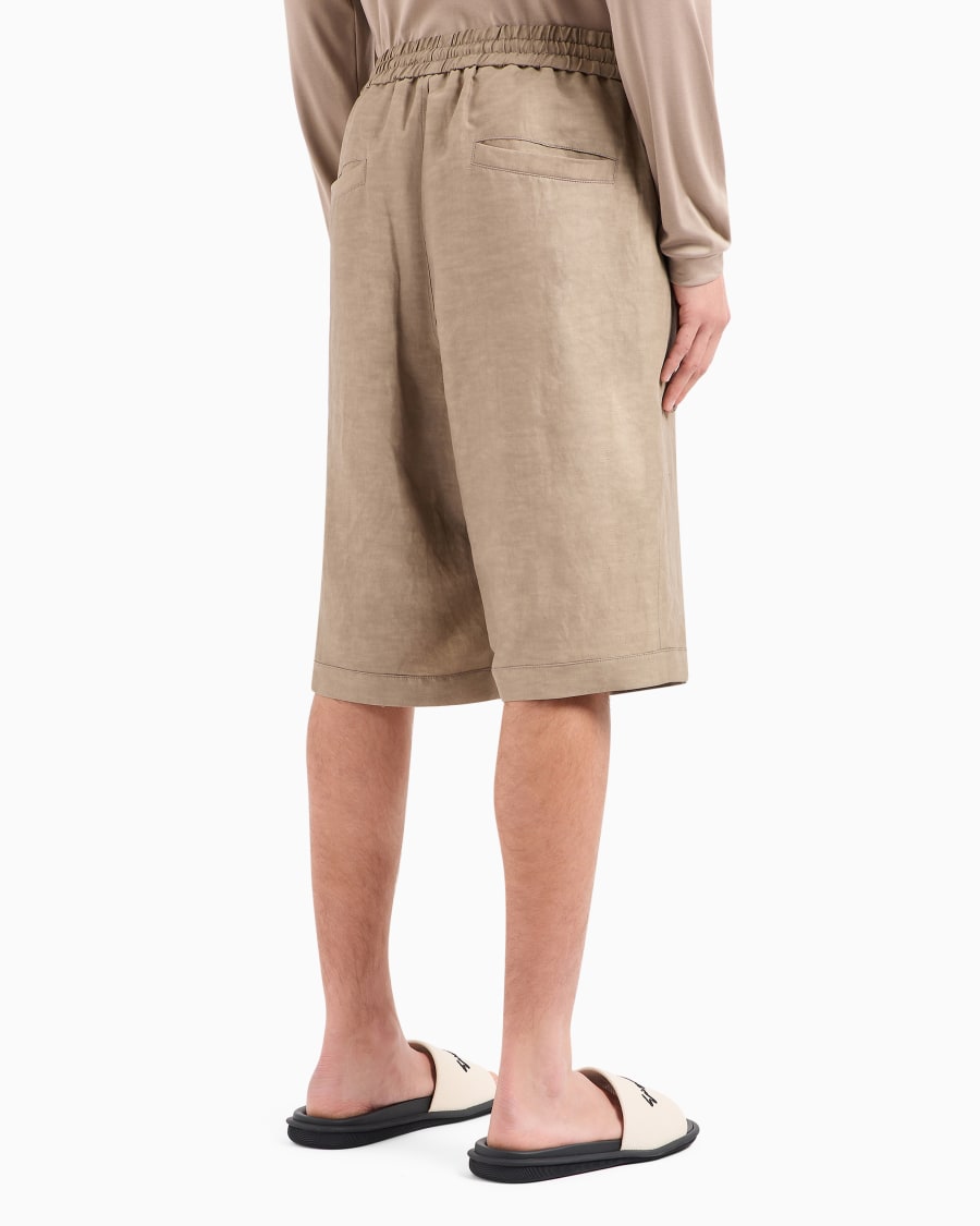 The World Of Armani BERMUDA IN TELA DI VISCOSA E LINO