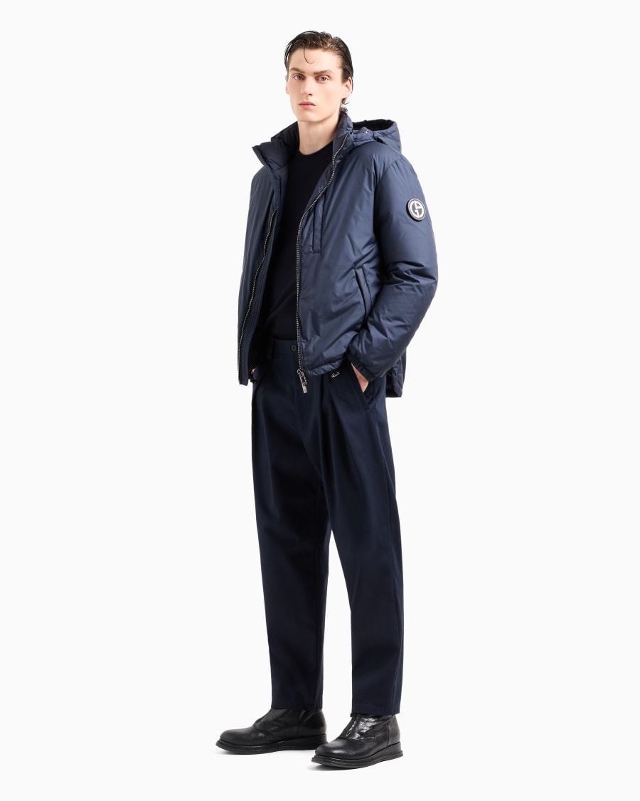 The World Of Armani BLOUSON CON CAPPUCCIO IMBOTTITO IN PIUMA D'OCA ASV