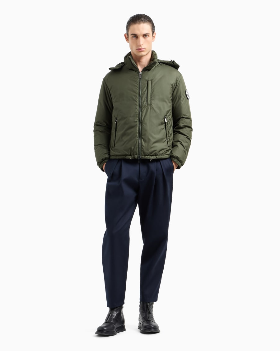 The World Of Armani BLOUSON CON CAPPUCCIO IMBOTTITO IN PIUMA D'OCA ASV