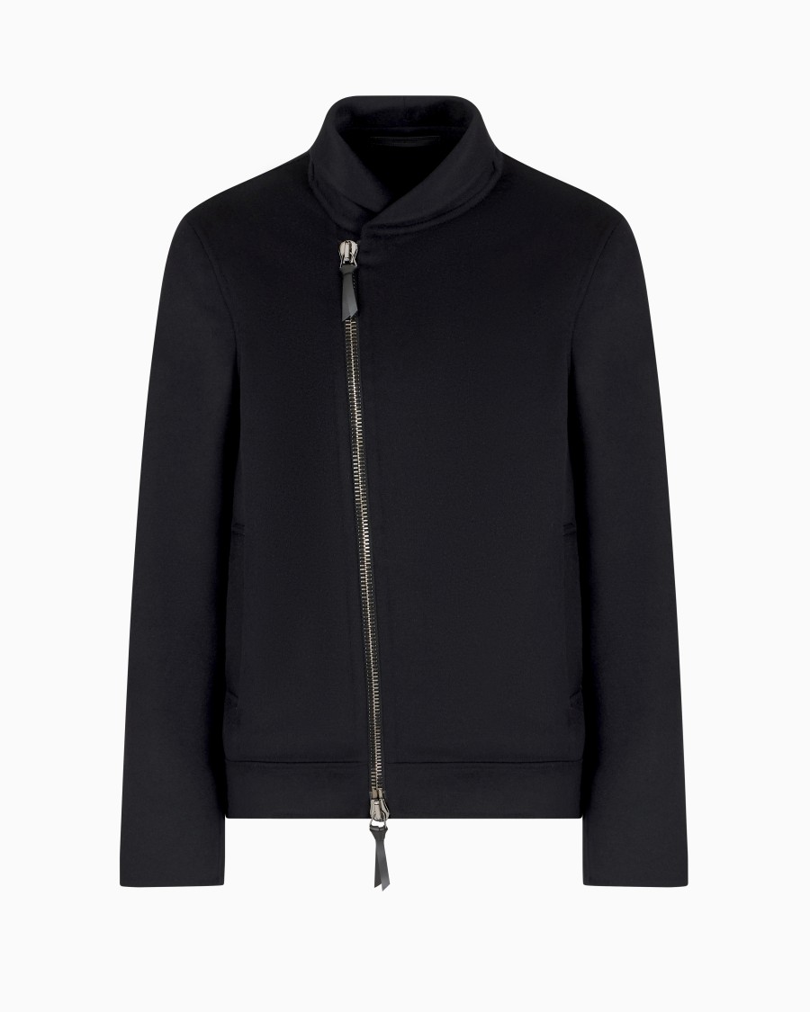 The world of armani BLOUSON ICON IN PANNO DOUBLE DI CASHMERE