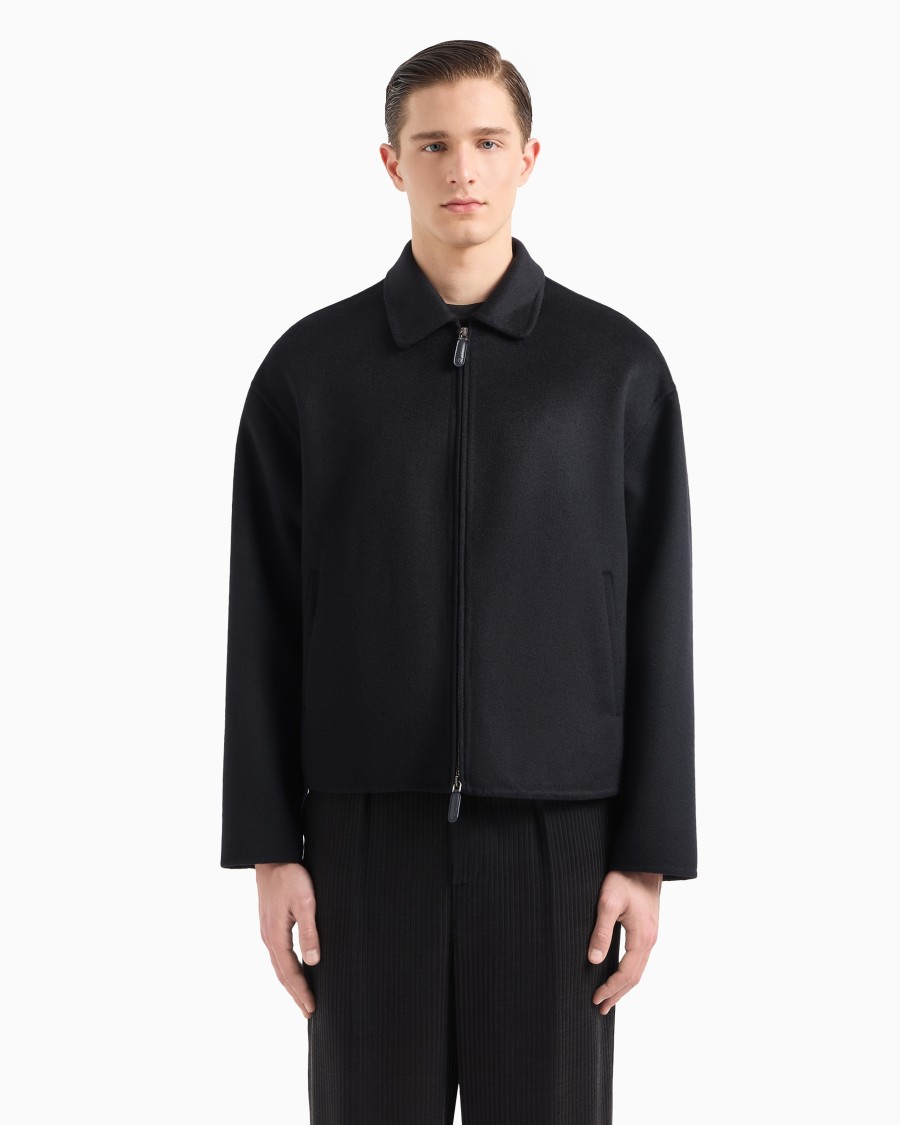 The World Of Armani BLOUSON IN PANNO DI CASHMERE DOUBLE