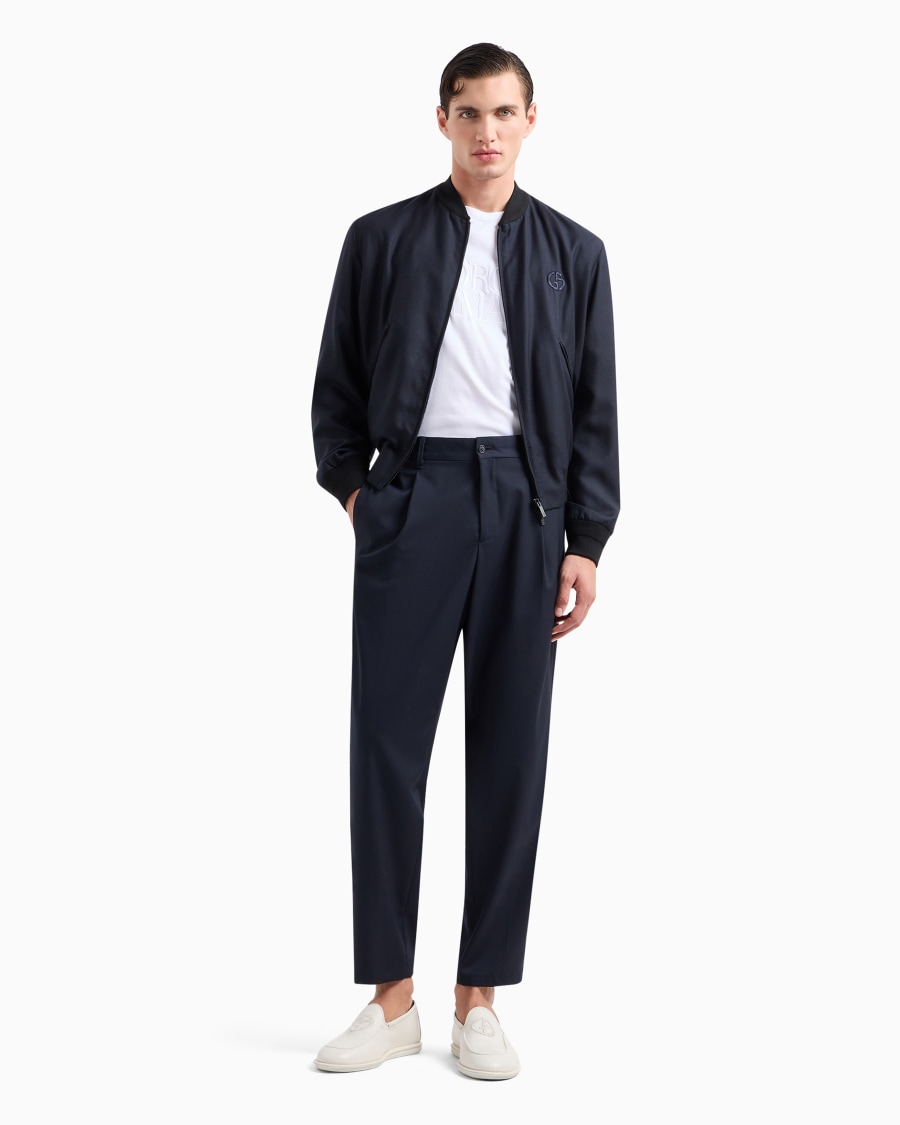 The World Of Armani BLOUSON IN TELA DI CASHMERE E SETA ASV