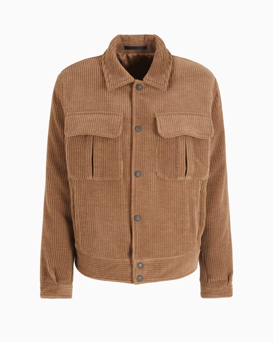 The world of armani BLOUSON IN VELLUTO DI MISTO LANA A COSTE