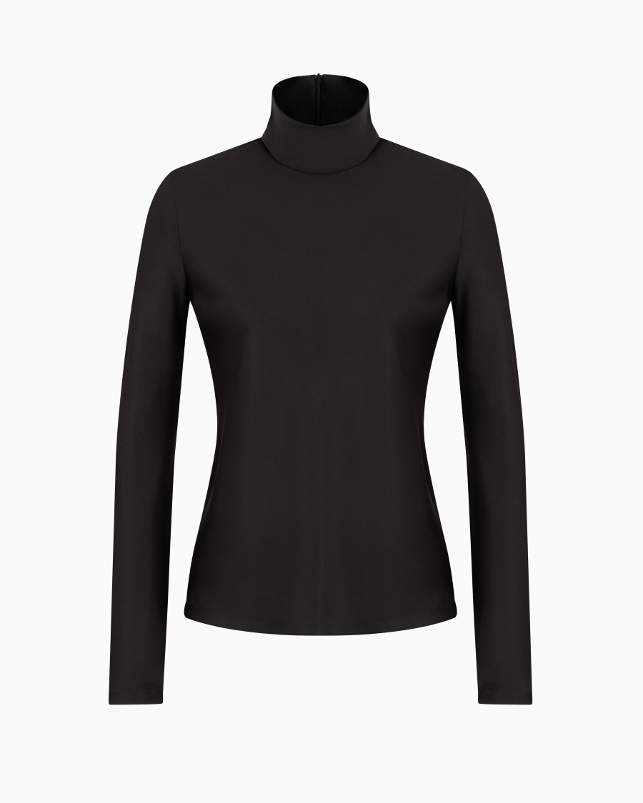 The world of armani BLUSA A MANICHE LUNGHE IN DOPPIO RASO DI SETA
