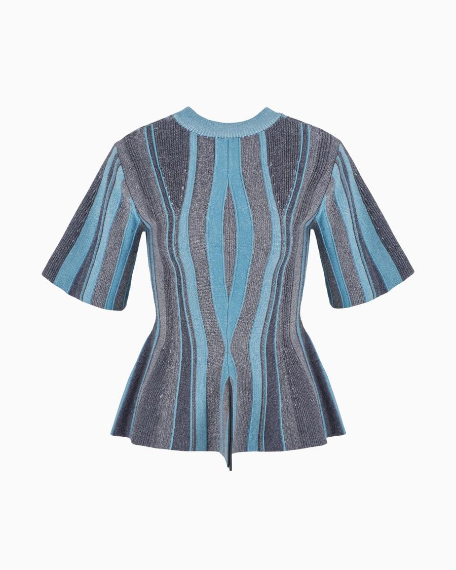 The world of armani BLUSA IN MAGLIA DI MISTO VISCOSA JACQUARD