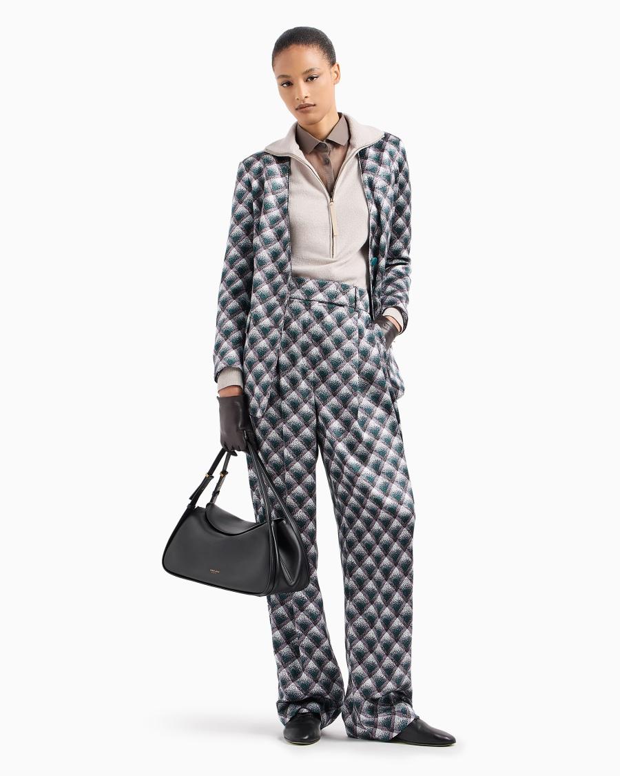 The World Of Armani BODY A MANICHE LUNGHE IN JERSEY DI CASHMERE E SETA STRETCH