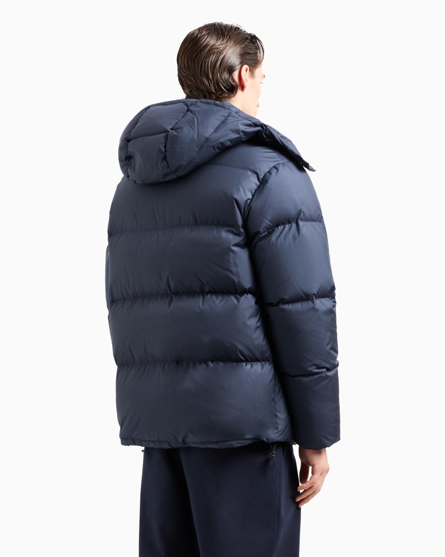 The World Of Armani BOMBER CON CAPPUCCIO IMBOTTITO IN PIUMA D'OCA ASV