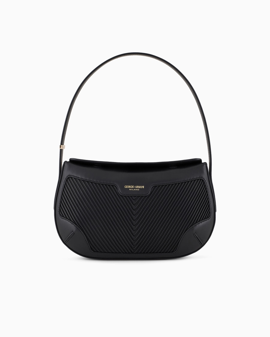 The world of armani BORSA A MANO LA PRIMA IN NAPPA PLISSÉ